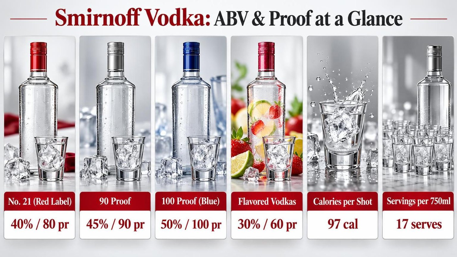 Smirnoff Vodka: ABV & Proof at a Glance — figures worth remembering