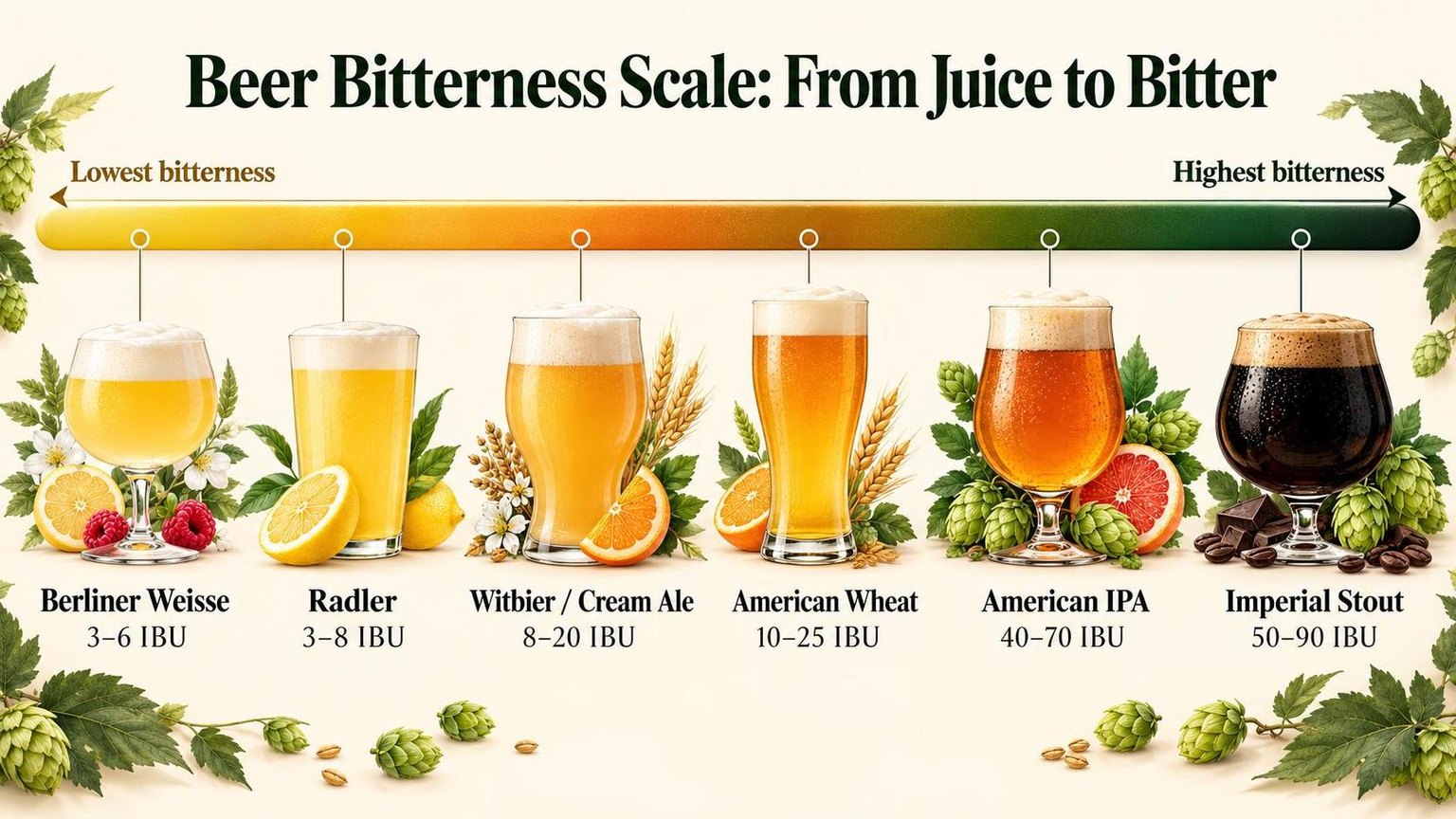 Beer Bitterness Scale: From Juice to Bitter — key facts at a glance