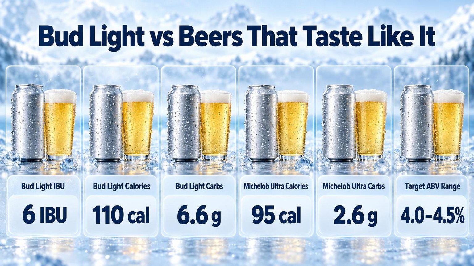 Beer That Tastes Like Bud Light for Easy Drinking 1 Bud Light vs Beers That Taste Like It — the numbers side by side