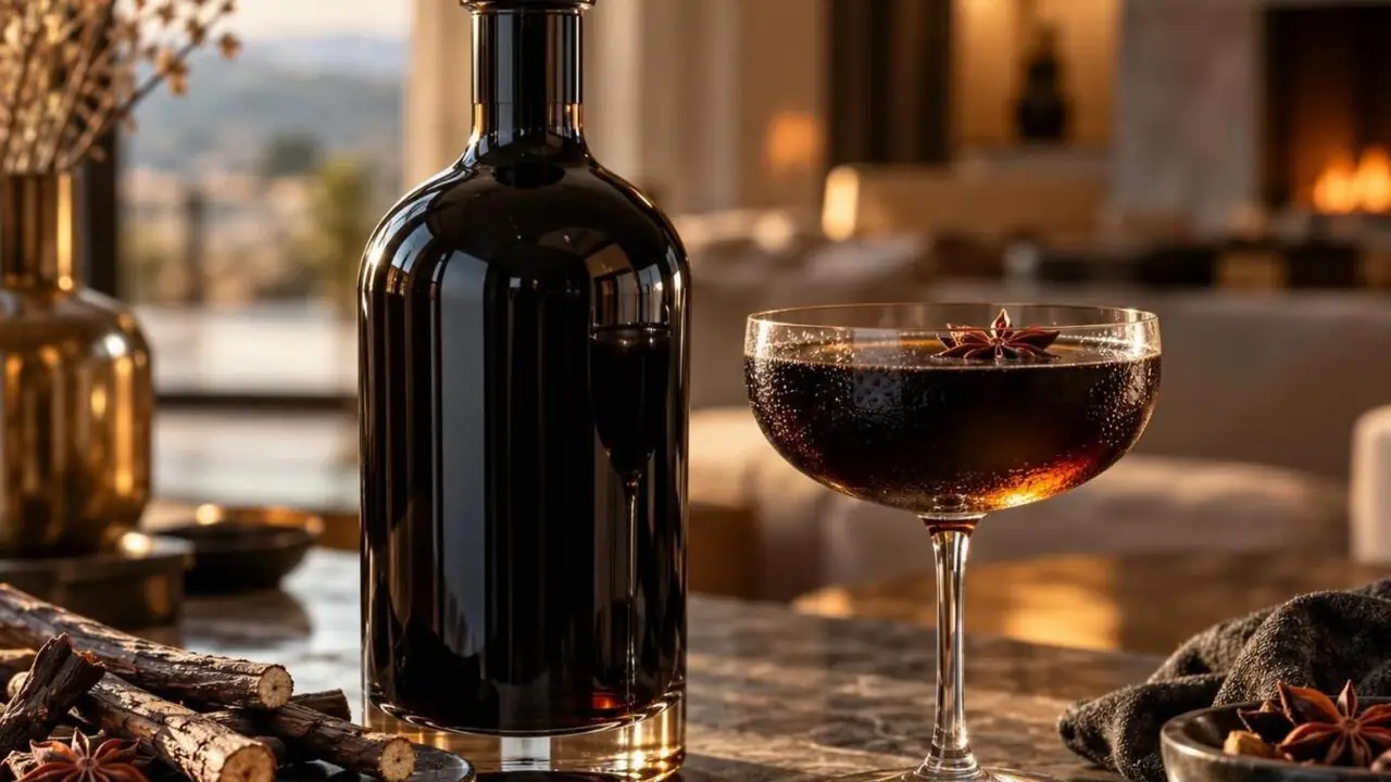 Black licorice flavored alcohol