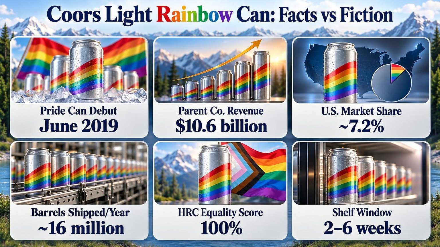 Coors Light Rainbow Can: Facts vs Fiction — the numbers side by side
