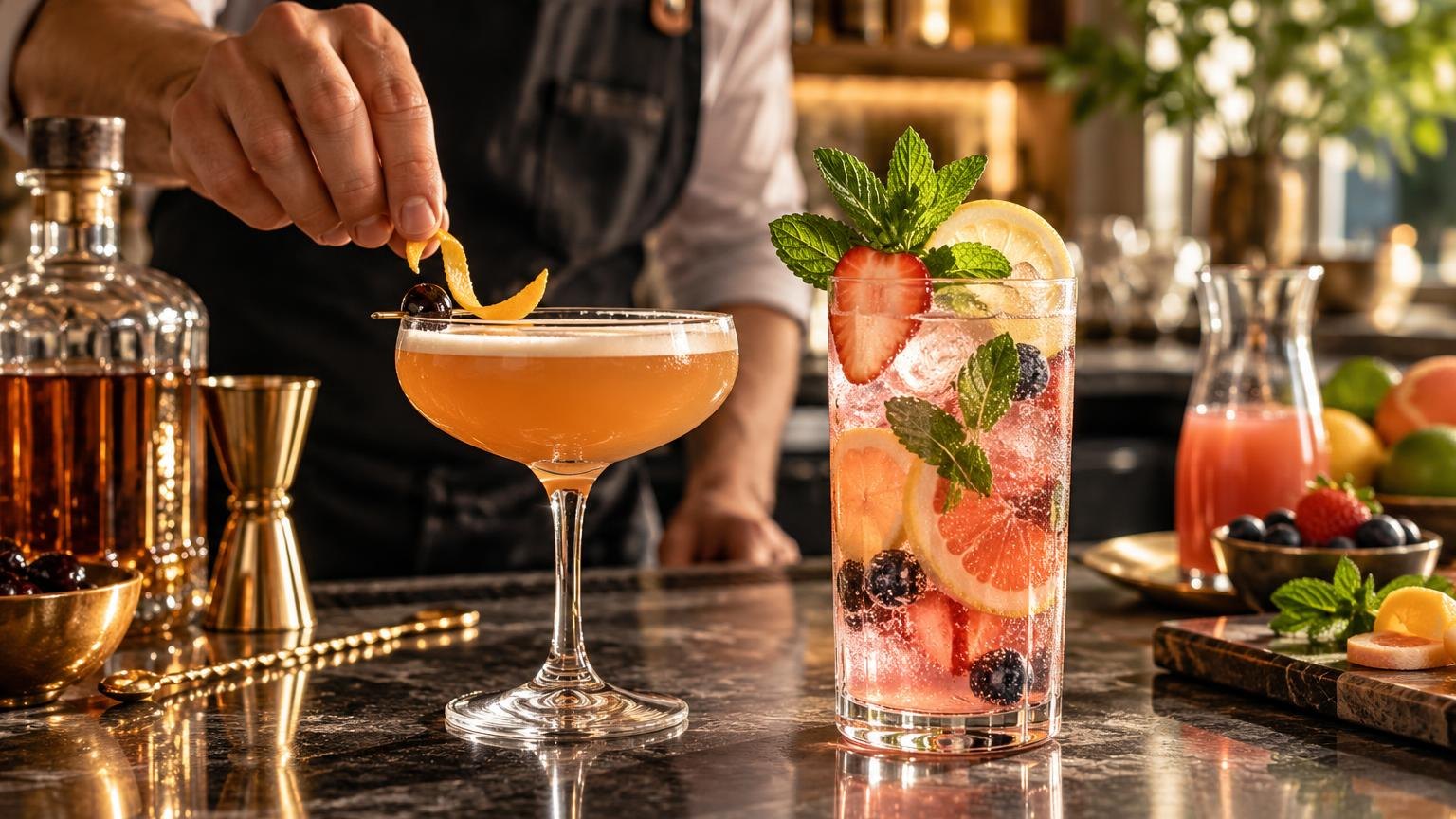 What Is the Difference Between a Cocktail and a Mocktail? at a glance