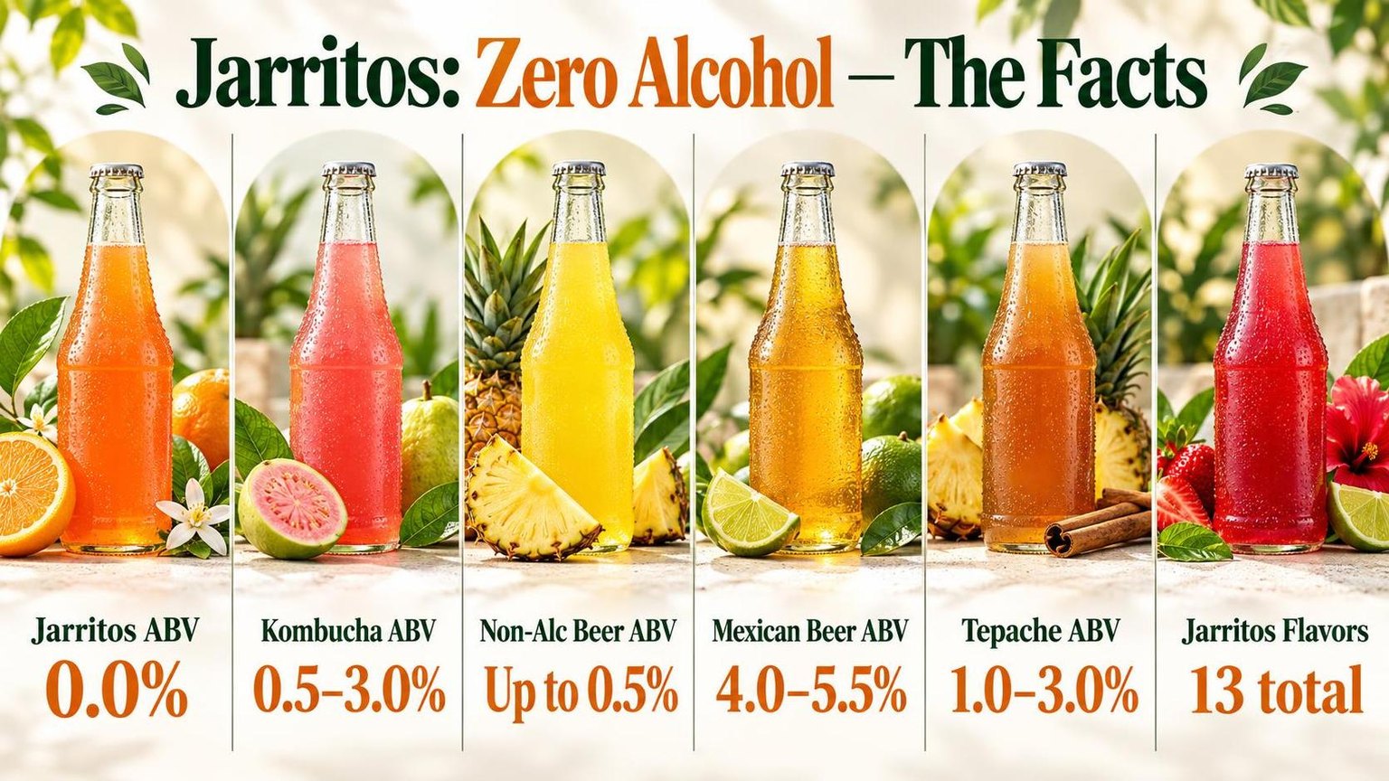 Jarritos: Zero Alcohol — The Facts — a visual summary of the figures
