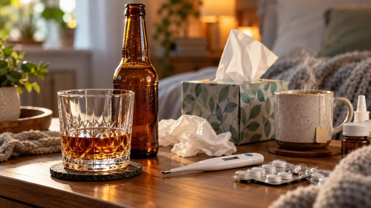 Drink alcohol while sick