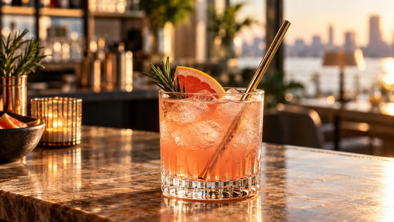 Drink alcohol with straw
