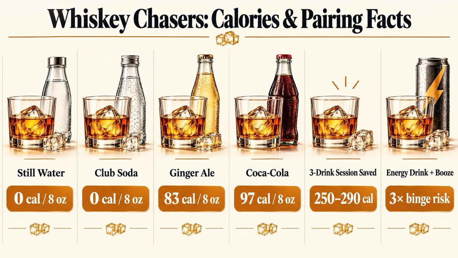 Whiskey Chasers: Calories & Pairing Facts — what the data shows