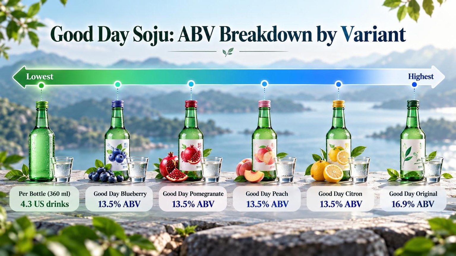 Good Day Soju: ABV Breakdown by Variant — what the data shows