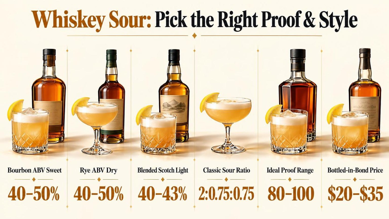 Whiskey Sour: Pick the Right Proof & Style — the main points in one view