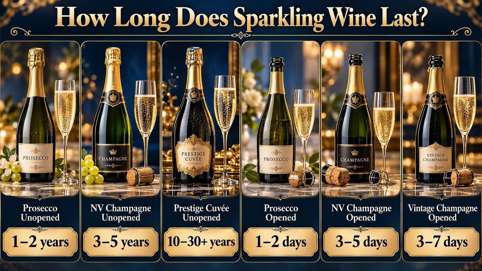 How Long Does Sparkling Wine Last? — what the data shows