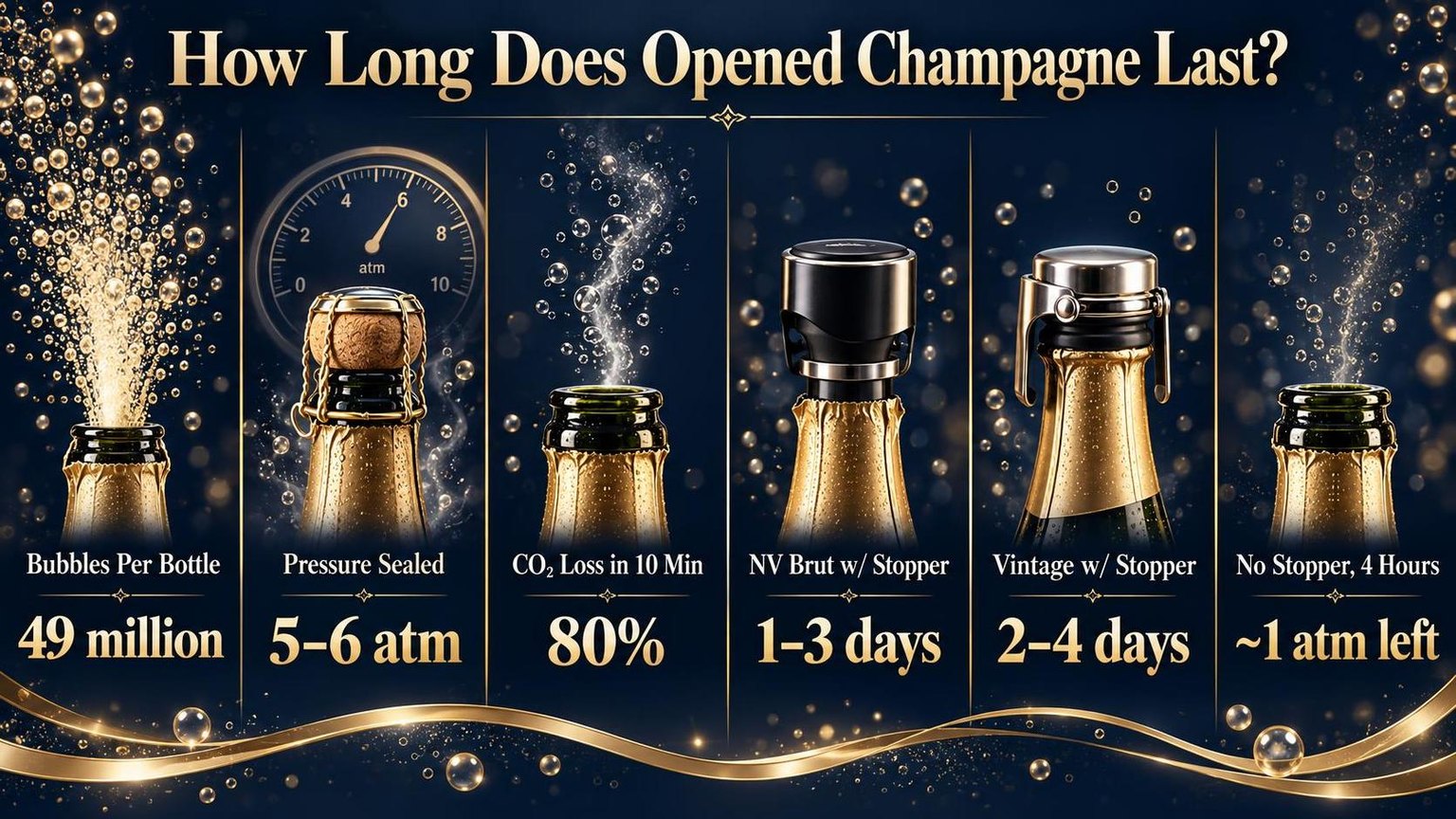 How Long Does Opened Champagne Last? — key facts at a glance