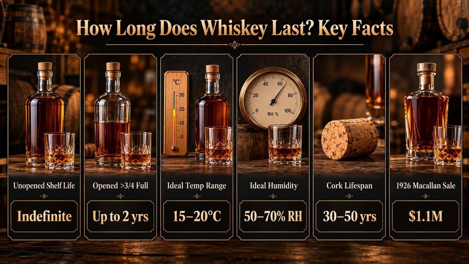 How Long Does Whiskey Last? Key Facts — the numbers side by side